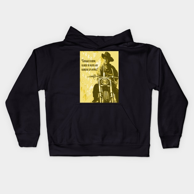 John_Wayne Kids Hoodie by Anung